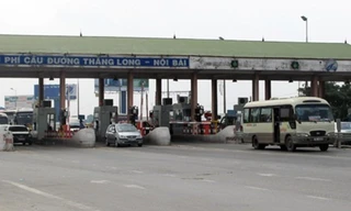 Trạm thu phí Bắc Thăng Long - Nội Bài. Ảnh: HNM