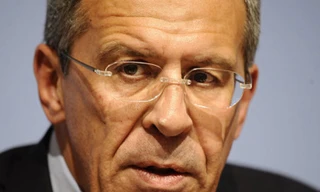 Ngoại trưởng Nga Sergei Lavrov giải thích lập trường của Nga Ảnh: Ria-Novosti