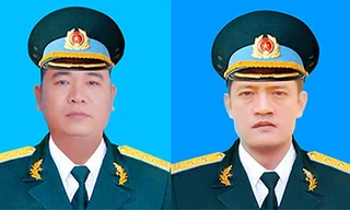 Đại tá Phạm Giang Nam và Thượng tá Khuất Mạnh Trí.