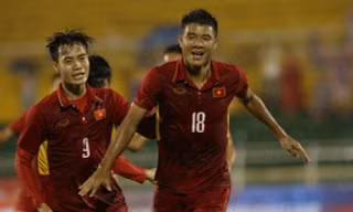 Đức Chinh ghi bàn cho U23 Việt Nam trước U23 Palestine 