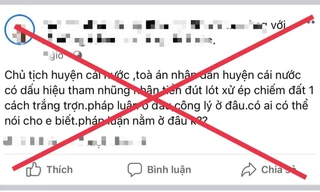 Phao tin sai sự thật trên Facebook, xúc phạm chủ tịch huyện ở Cà Mau