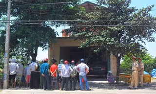 Hiện trường vụ án mạng. Ảnh: Phạm Nhài.