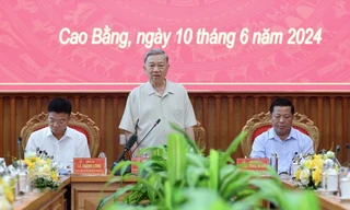 Chủ tịch nước Tô Lâm làm việc với Ban Thường vụ Tỉnh ủy Cao Bằng