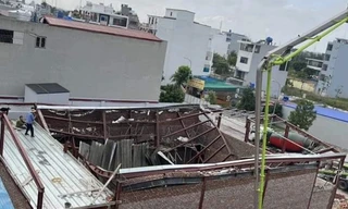 Sập mái nhà ở Thái Bình, có người tử vong, nhiều người mắc kẹt