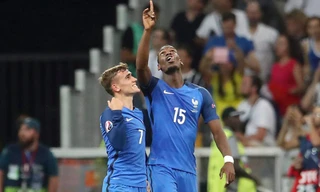 Griezmann (trái) và các đồng đội có cơ hội lớn để đem về chức vô địch thế giới thứ hai cho ĐT Pháp