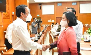 Ủy viên Bộ Chính trị, Bí thư Trung ương Đảng, Trưởng Ban Tổ chức Trung ương Trương Thị Mai phát biểu tại buổi kiểm tra