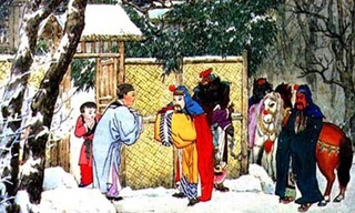 Tranh minh họa điển tích “Tam cố thảo lư”.