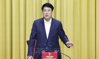 Chủ tịch nước Lương Cường làm việc với Bộ Ngoại giao