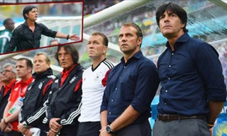 HLV Loew vẫn nhất quyết chưa chịu giặt chiếc áo sơ mi xanh tím than may mắn tại World Cup năm nay.