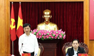 Quang cảnh Hội nghị thông qua dự thảo báo cáo kết quả kiểm tra đối với Ban Thường vụ Tỉnh ủy Lạng Sơn. 