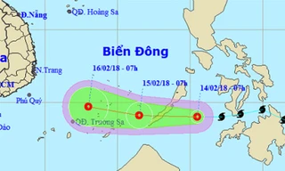 Dự báo đường đi và khu vực ảnh hưởng của áp thấp nhiệt đới.