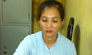 Bà Hường tại cơ quan điều tra