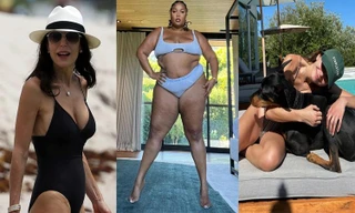 Ảnh hot sao Âu-Mỹ: Nàng béo Lizzo tự tin khoe dáng với nội y, sao U60 diện áo tắm ‘bốc lửa’