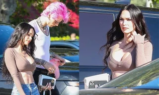 Megan Fox mặc áo ngắn cũn khoe vòng một ‘bốc lửa’ hẹn hò với vị hôn phu kém tuổi