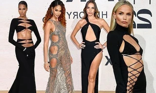 Mỹ nhân Nga hở gần hết thân trên vẫn chưa 'bạo' bằng Joan Smalls với váy trong suốt