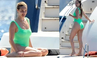 Bạn gái ‘Người vận chuyển’ tự tin diện áo tắm khoe hình thể đẫy đà sau sinh con