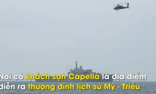 Tàu chiến, trực thăng Singapore bảo vệ cuộc gặp Mỹ - Triều