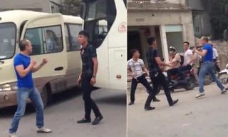 Va chạm giao thông, tài xế xe khách lao vào nhau 'tỉ thí võ nghệ'
