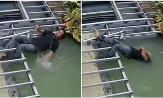 Người đàn ông bất cẩn bị điện giật khi đang sửa điện