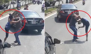 Va chạm giao thông, 2 tài xế lao vào đánh nhau như phim chưởng
