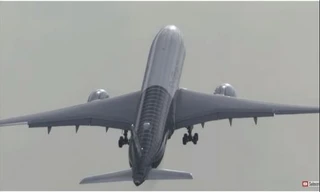Phi công lái máy bay Airbus A350 biểu diễn màn cất cánh thẳng đứng