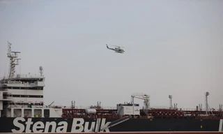 Tàu chở dầu Stena Impero neo đậu tại Iran sau vụ bắt bớ trên Eo biển Hormuz. Ảnh: Reuters