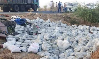 Hiện trường vụ tai nạn. Ảnh: AFP