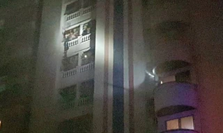 Hiện trường vụ cháy chung cư. Ảnh: Nation Multimedia