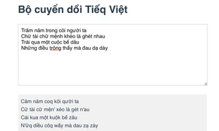 Công cụ chuyển chữ Việt thành 'Tiếq Việt' kiểu mới