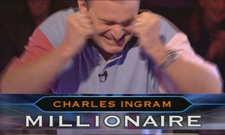 Charles Ingram trong khoảnh khắc trả lời đúng câu hỏi số 10 của chương trình "Ai là triệu phú?"