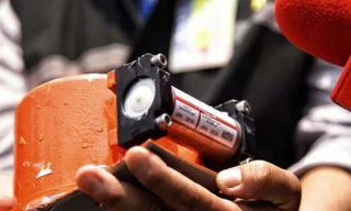 Hộp đen của máy bay Lion Air JT610. Ảnh: AFP
