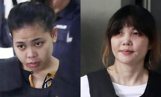 Siti Aisyah (trái) và Đoàn Thị Hương (phải). Ảnh: AP