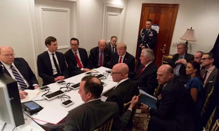 Bức ảnh được Thư ký báo chí Nhà Trắng Sean Spicer đăng tải trên Twitter.