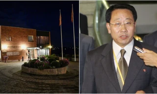 Trung tâm hội nghị Villa Elfik Strand - nơi diễn ra cuộc đàm phán ngày 5/10 (ảnh trái) và nhà đàm phán Triều Tiên Kim Myong-gil (ảnh phải). Ảnh: Reuters