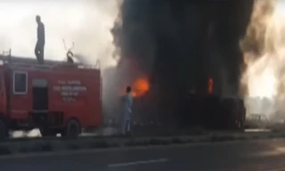 Hiện trường vụ việc. Ảnh: Cắt từ video