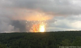 Vụ nổ xảy ra tại cùng khu vực hôm 5/8. Ảnh: Tass