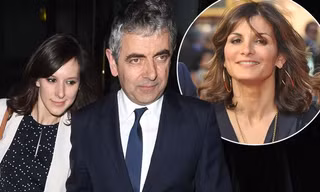 "Mr.Bean" cùng bồ trẻ (ảnh lớn) và vợ (ảnh nhỏ).