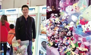 Xuất hiện ‘thánh gắp thú bông’ bách phát bách trúng