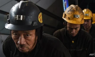 Công nhân mỏ than Trung Quốc. Ảnh: AFP