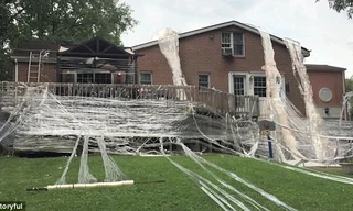 Quấn gần 100km băng dính quanh nhà khi bố mẹ đi du lịch