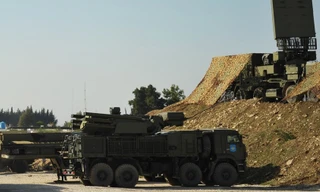 Hệ thống phòng không Pantsir-S1 tại căn cứ Khmeimim. Ảnh: Sputnik
