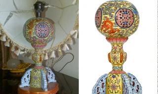 Dùng giá treo long mão tiền tỷ của vua Thanh làm... đèn ngủ