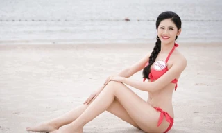 Nhìn gần nhan sắc Á hậu cao 1m80 Thanh Tú