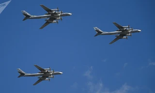 Máy bay ném bom Tu-95MS Nga. Ảnh: Sputnik