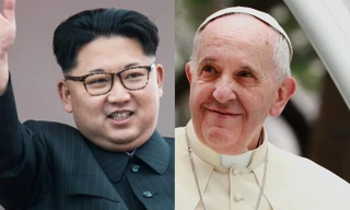 Chủ tịch Kim Jong-un và Giáo hoàng Francis. 