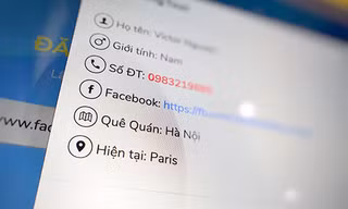Thông tin chi tiết của một người dùng Facebook, được tìm kiếm bằng một trong những công cụ quảng cáo rầm rộ trên Google.