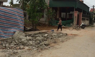 Đoạn đường nơi xảy ra sự việc khiến cháu T. tử vong.