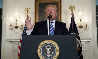 Tổng thống Mỹ Donald Trump phát biểu hôm qua, 14/11. Ảnh: AP