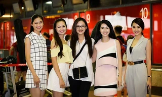 Các thí sinh HHVN đã bắt đầu khởi động với những hoạt động đầu tiên của vòng Chung kết. Ảnh: Thiên Hùng