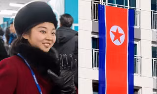VĐV Triều Tiên treo quốc kì cỡ lớn tại làng Olympic ở Hàn Quốc